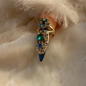 Costume nail jewelry rings. Enhance your manicure. One size some adjustable